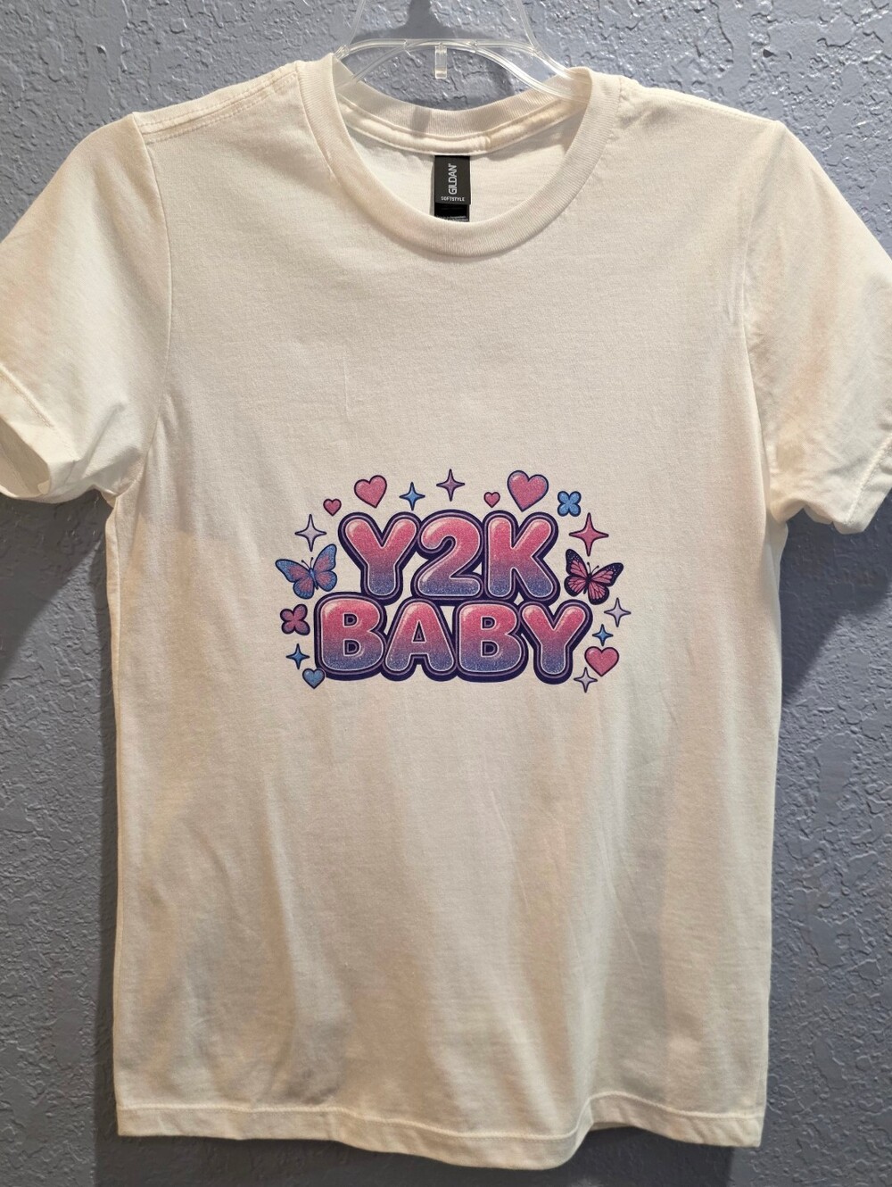 Y2K Baby White Graphic T-shirt Size Womens Small